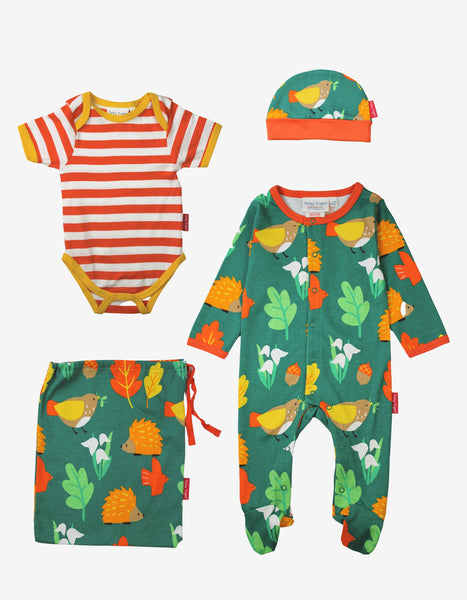 Toby Tiger Organic Autumn Printed Baby Gift Set