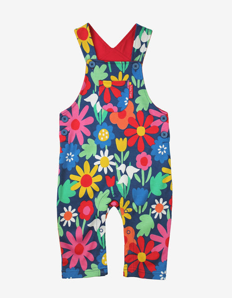 Toby Tiger Organic Bold Floral Printed Dungarees