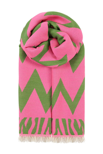 Ombre London Together Scarf - Pink/green