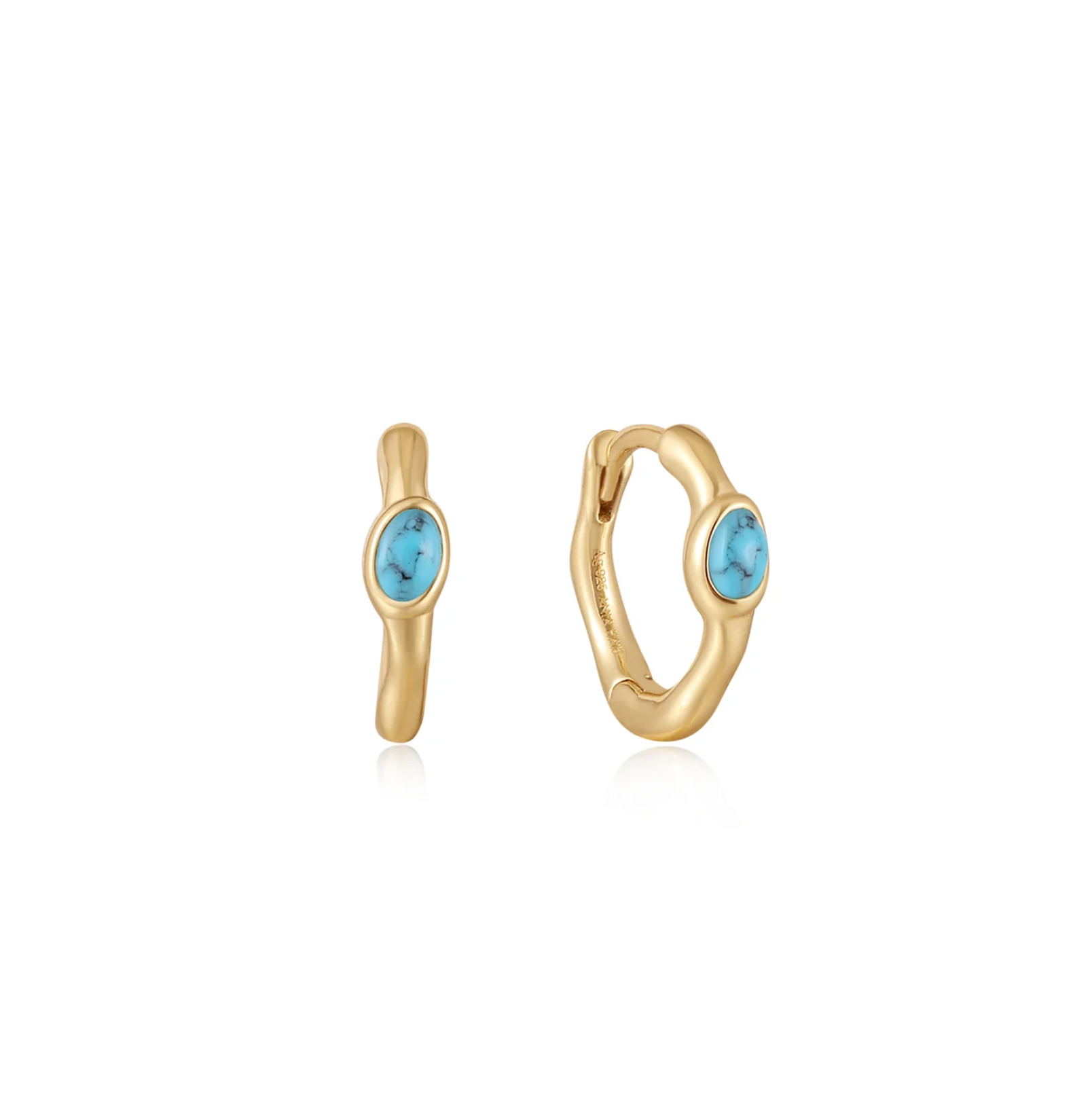 ania-haie-turquoise-wave-huggie-hoop-earrings