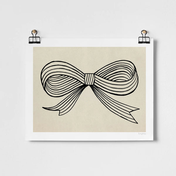Roomy Town Ink Bow Print
