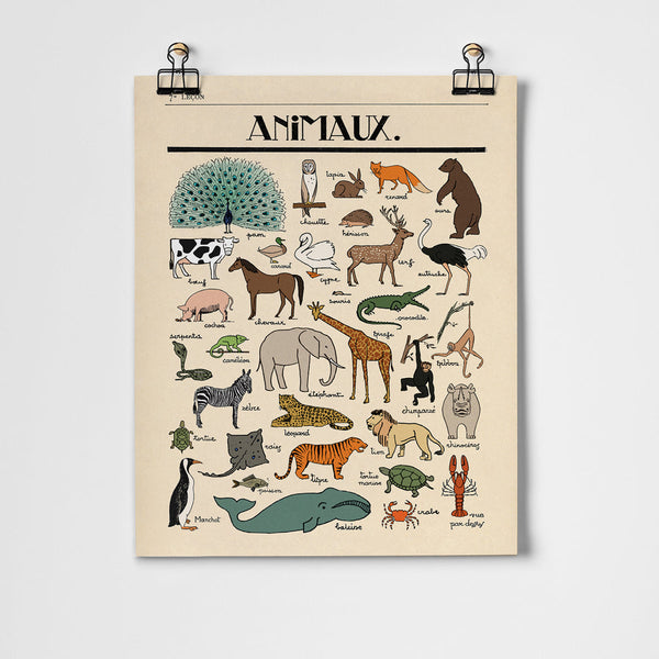 Roomy Town Les Animaux Print