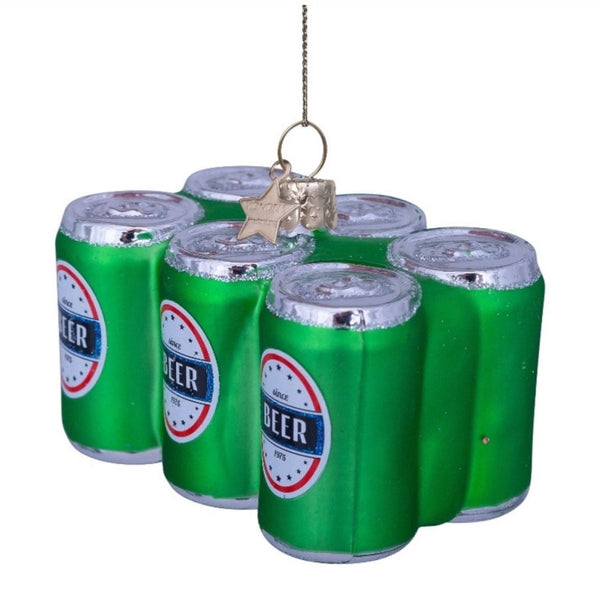 Vondels Green 6 Pack Of Beer Tree Decoration