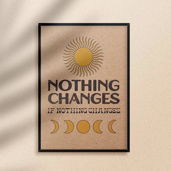 Medley Design Studio Nothing Changes A3 Print