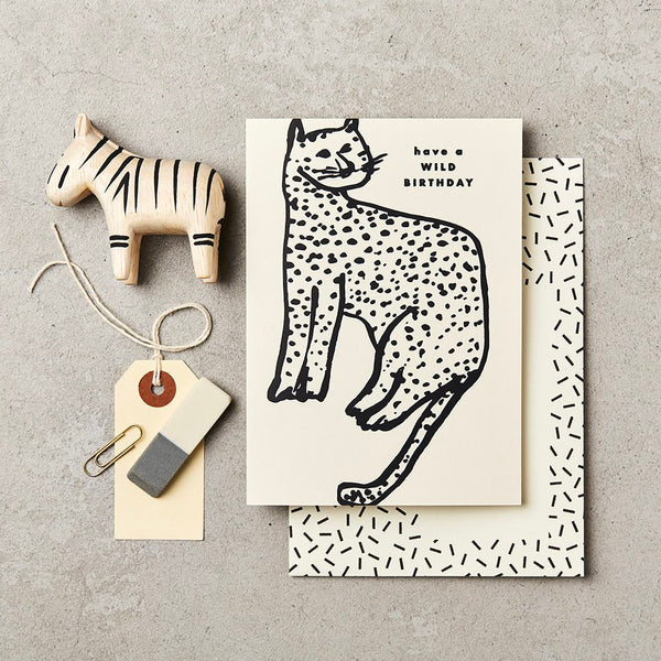 Katie Leamon Studio Cheetah Birthday Card