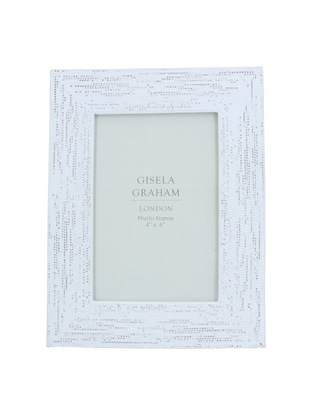 Gisela Graham White Washed Beaded Frame 4x6’’