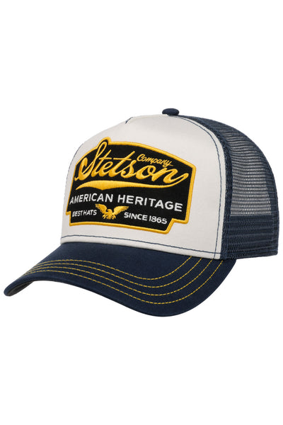 STETSON American Heritage Trucker Cap Navy/white