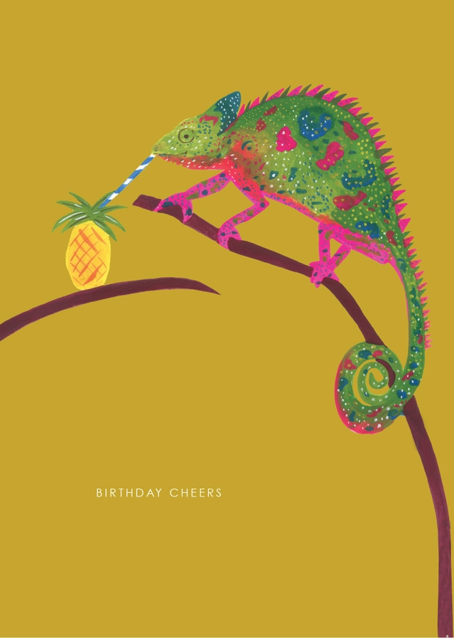 Hutch Cassidy Chameleon Birthday Card