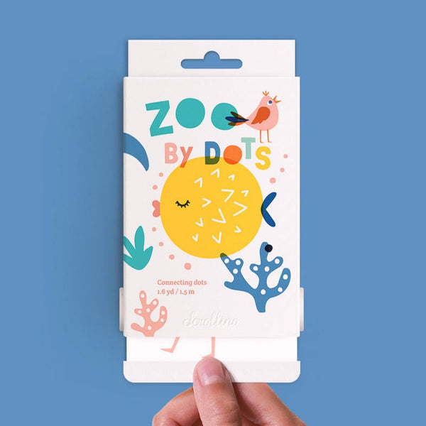 Scrollino Colouring Book & Dot To Dot Games - Zoo By Dots