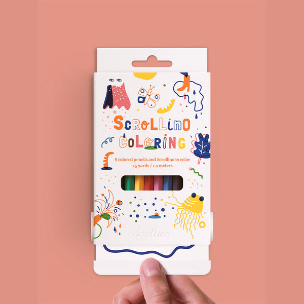 Scrollino Colouring Book For Kids With Pencils