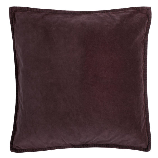 Ib Laursen Velvet Cushion In Damson