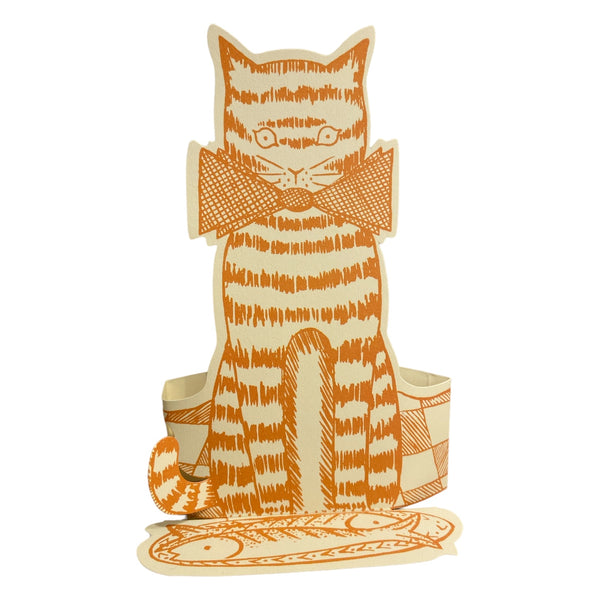 Elizabeth Harbour Designs Stand Up Card Mackerel Cat
