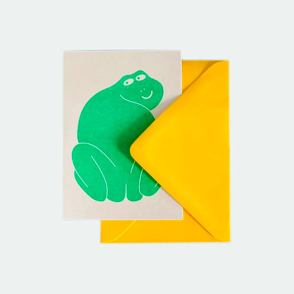 Strangford Frog Riso Greetings Card