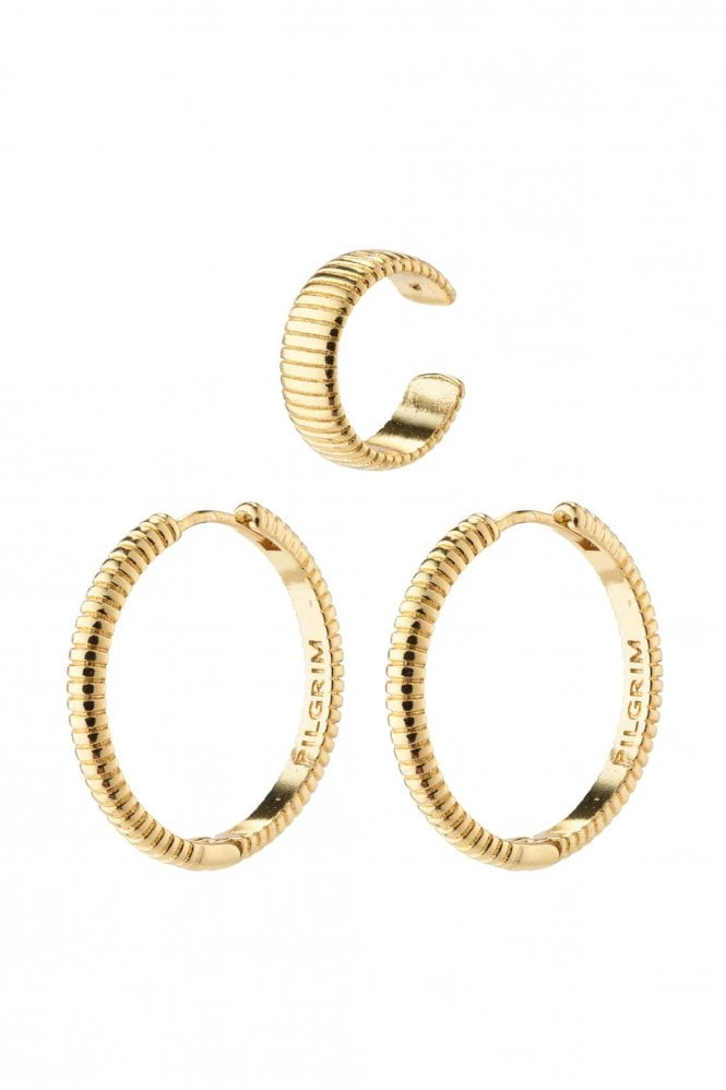 Pilgrim Xena Hoops And Cuff In Gold