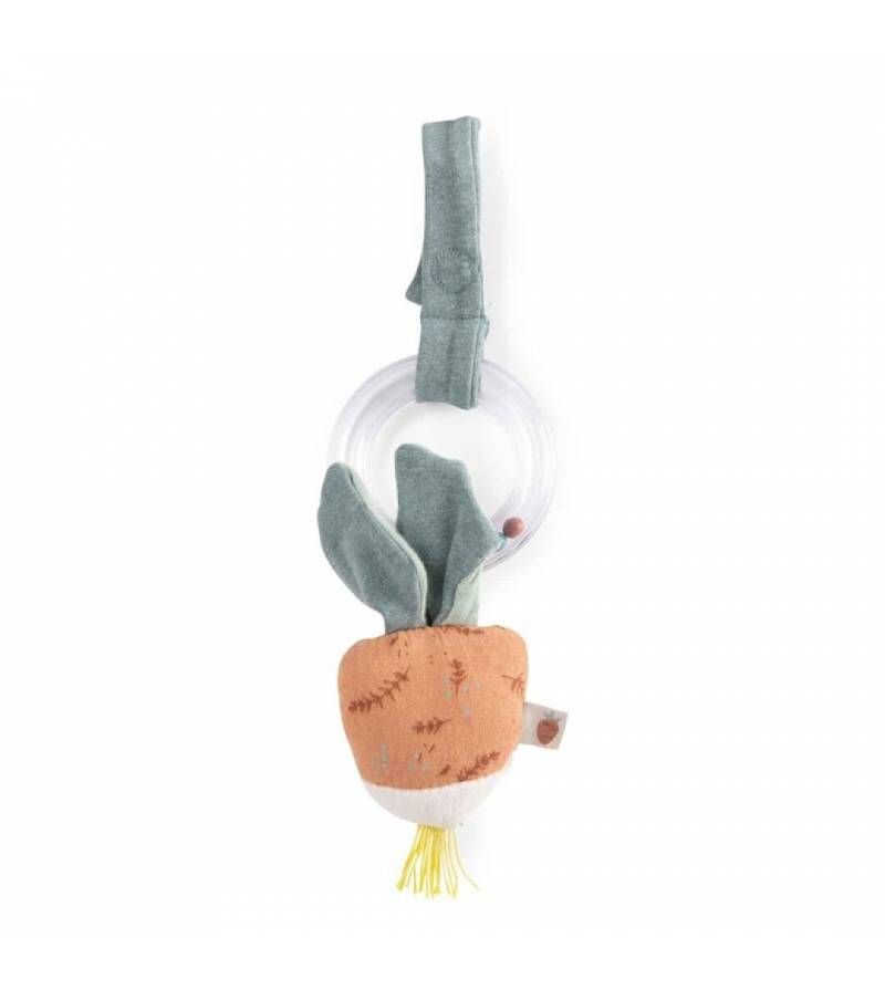 Moulin Roty 30cm Trois Petit Lapin Radish Teether Rattle Toy