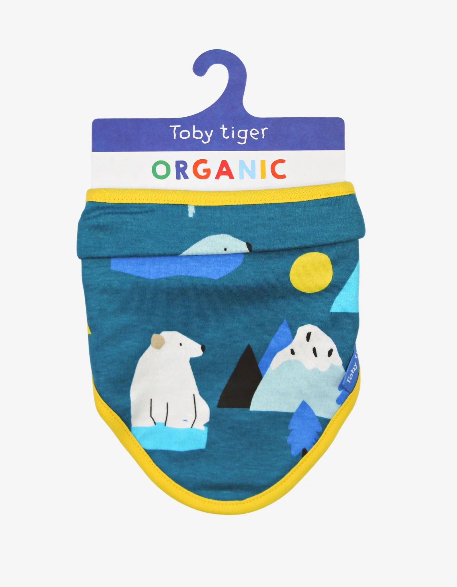 Toby Tiger Organic Arctic Print Dribble Bib