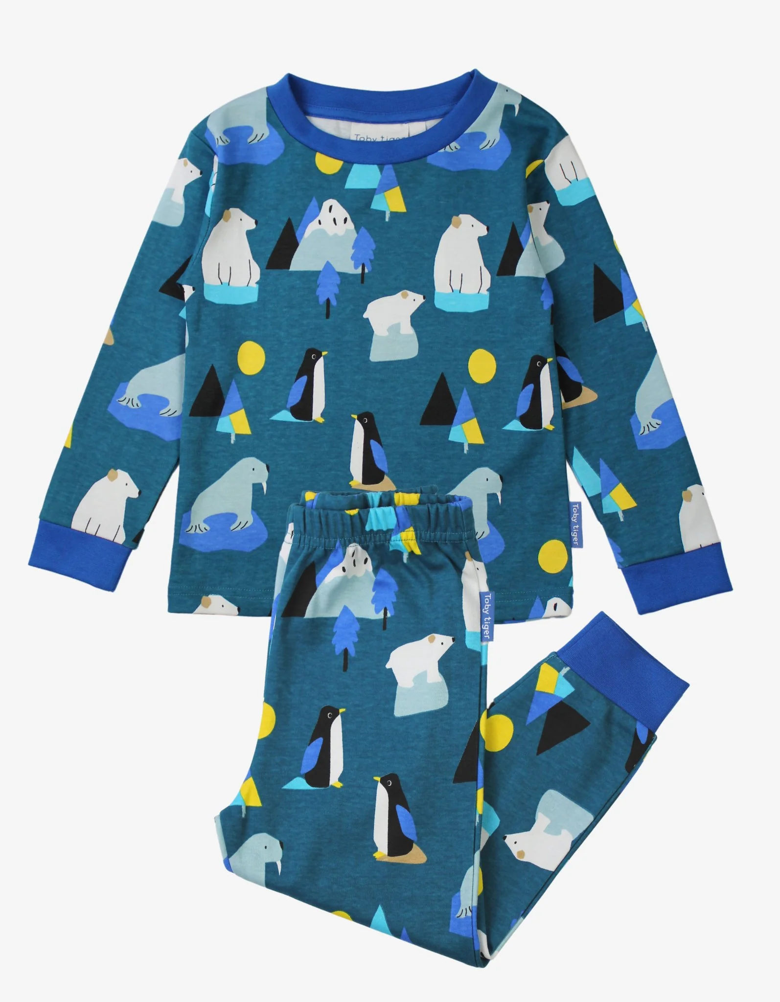 Toby Tiger Organic Arctic Print Pyjamas