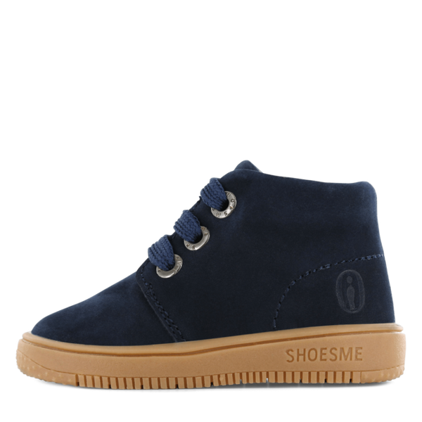 Shoesme : Navy Suede, Lace-up Kids Boot