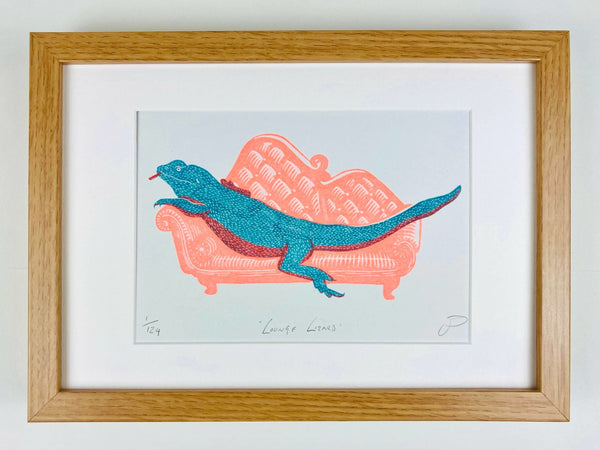 Strangford Lounge Lizard Riso Art Print