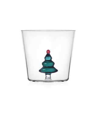 Ichendorf Milano bicchiere con alberello di Natale color petrolio
