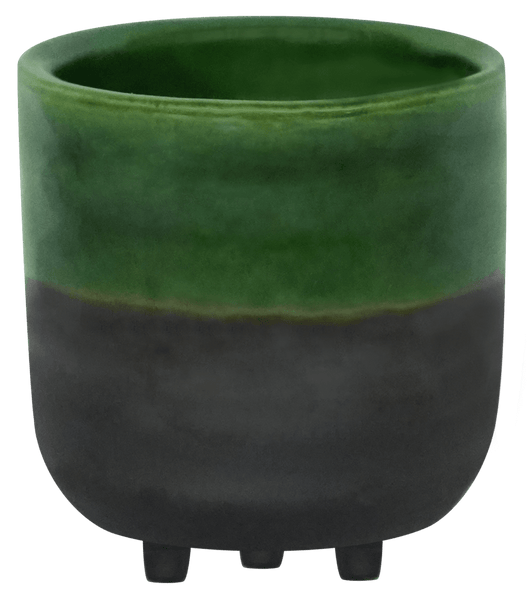 Ivyline 7cm Jade Reactive Glaze Planter with Feet