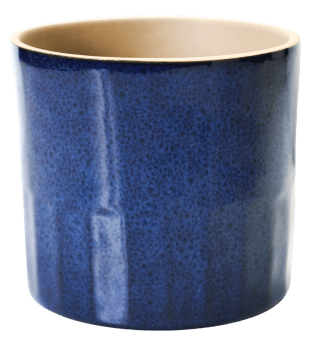 Ivyline 20cm Blue Azure Linear Gloss Planter