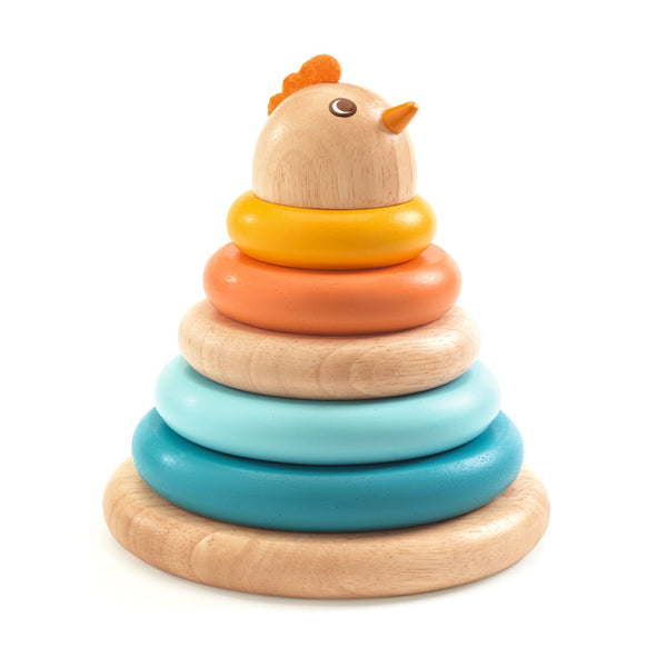 Djeco  Mother Hen - Wooden Stacking Toy