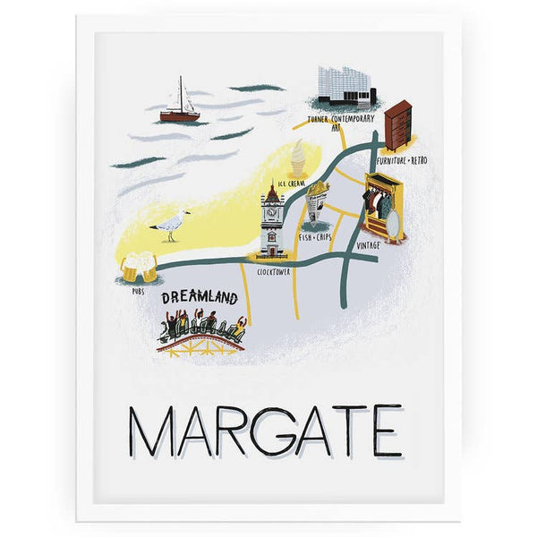 Alex Foster Illustration Margate Map Print