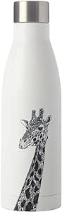 Lifetime Brands Maxwell & Williams Giraffe Double-Wall Stainless Steel Drinks Bottle, 500ml, White