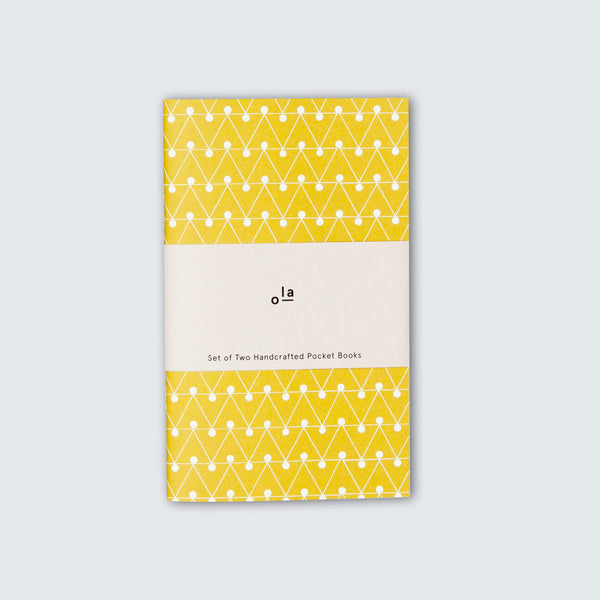 Ola Design Studio Set Of 2 Handcrafted Pocket Books - Dash & Tiny Stars Print