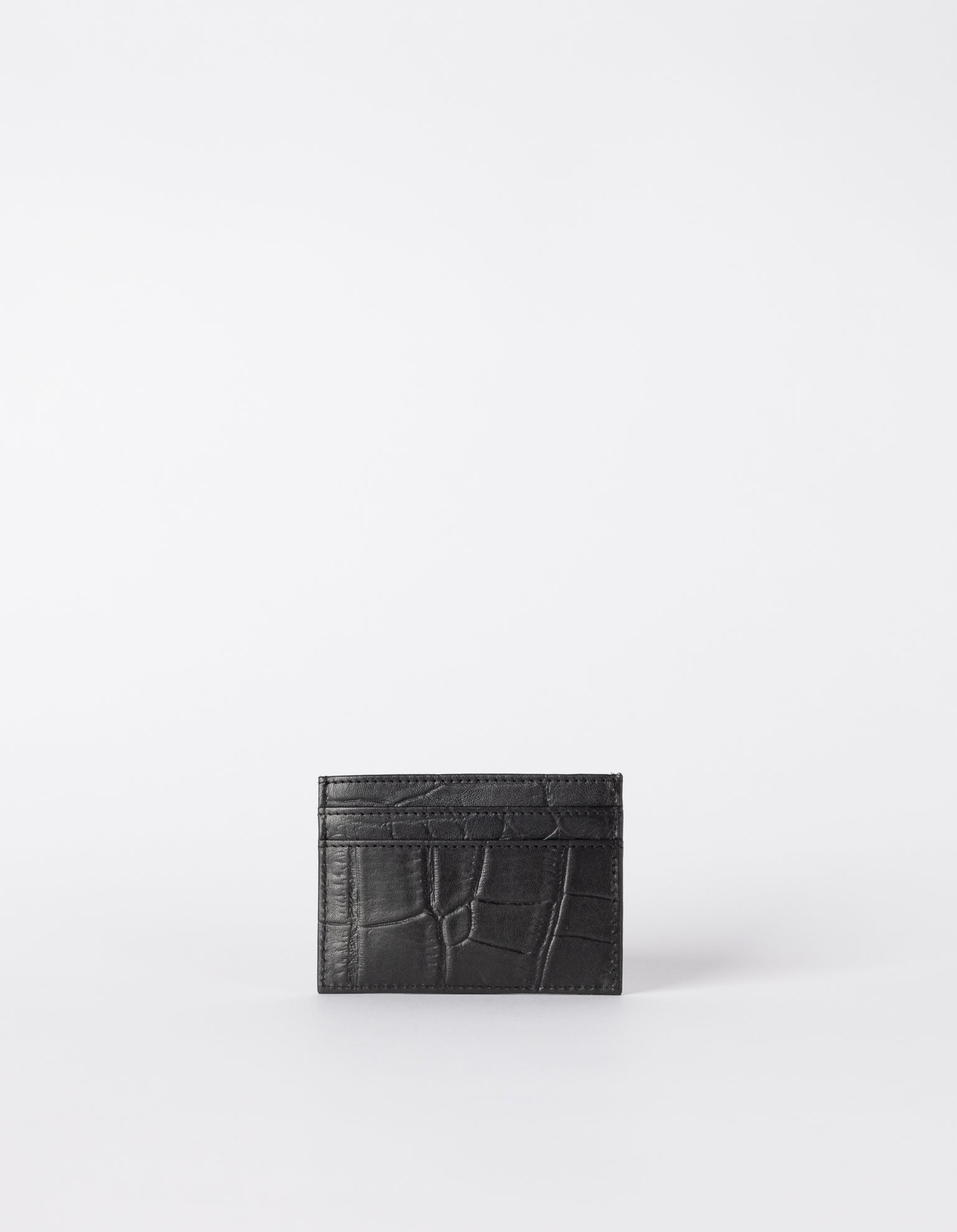 O My Bag  Mark's Card Case | Black Croco