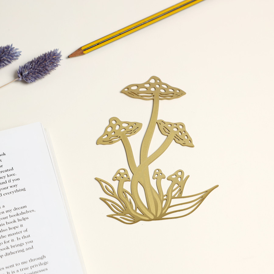 Metal Bookmark - Mushroom