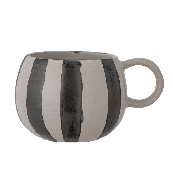 Bloomingville Serina Mug In Black & White Stripe