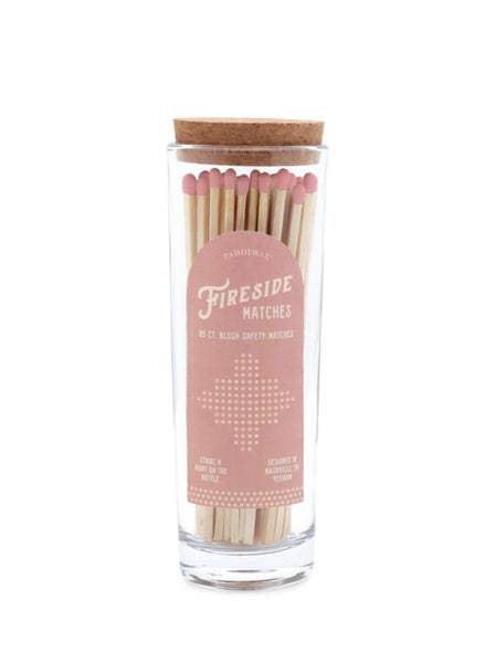 Paddywax Fireside Tall Safety Matches - Blush Pink