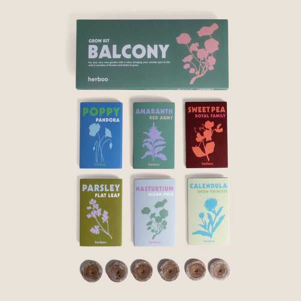 Herboo 6 packet of Balcony Garden Grow Box Seeds