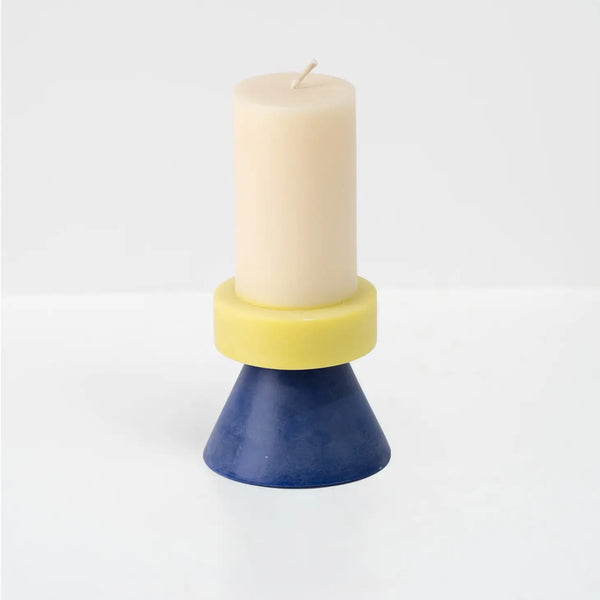 YOD&CO | Stack Candle Tall A | White/yellow/blue