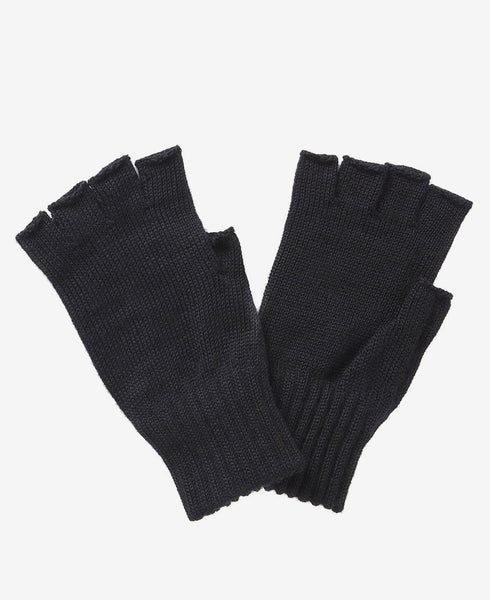 Barbour Black Fingerless Gloves