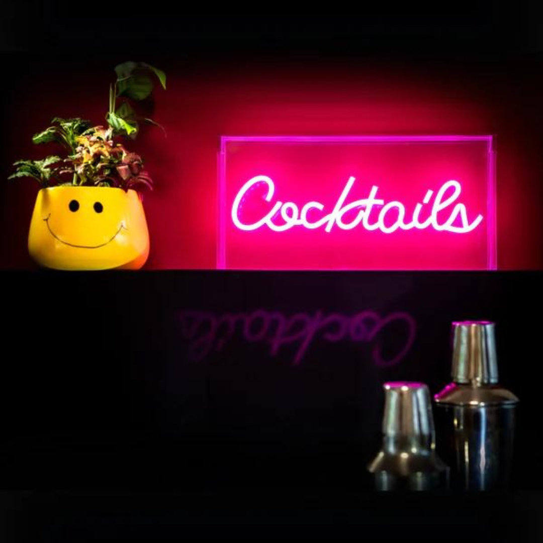 Amber Bright Creations Cocktails Neon Acrylic Light Box