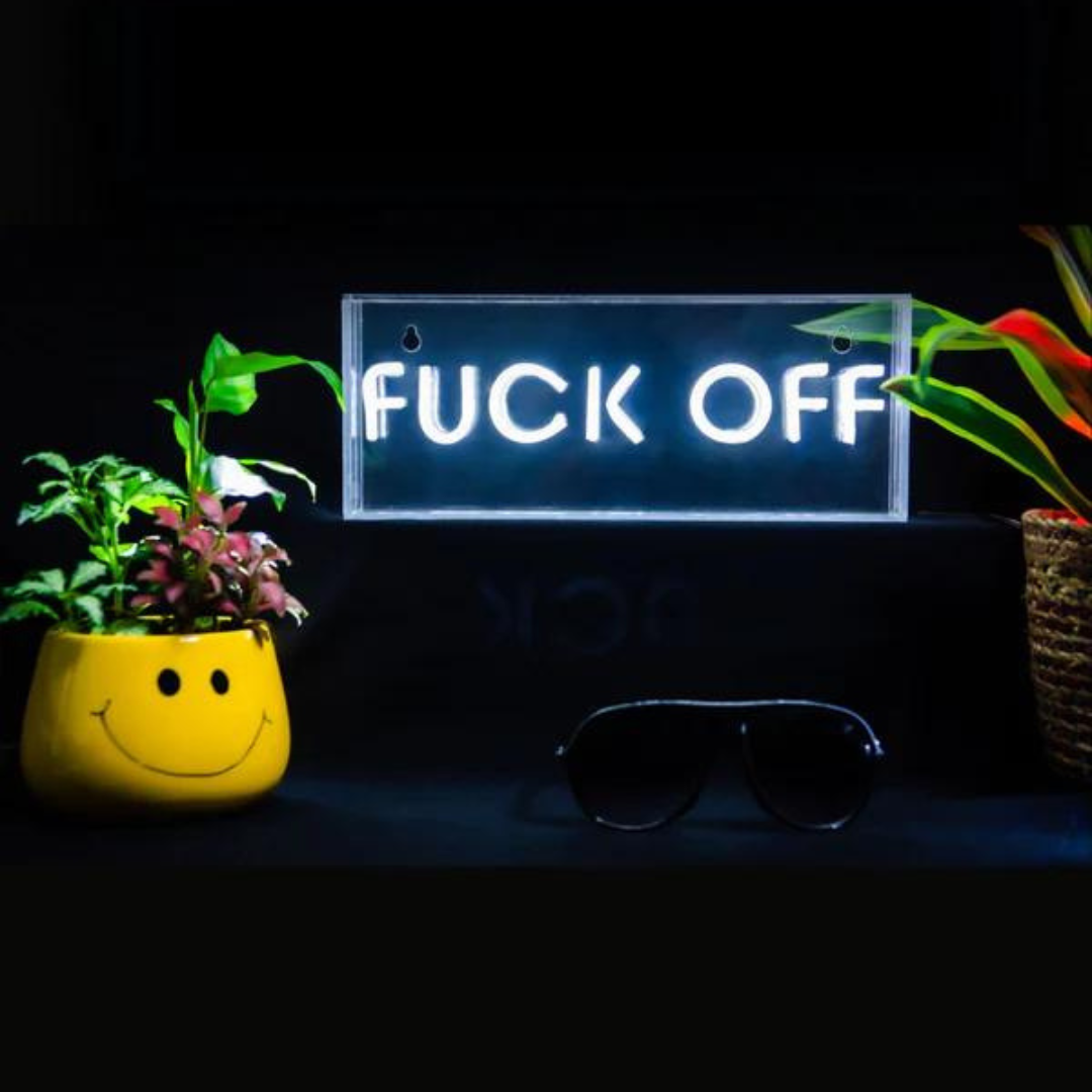 Amber Bright Creations Fuck Off Neon Acrylic Light Box