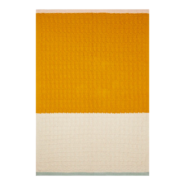 Sophie Home Textured Baby Blanket - Citrus & Cream
