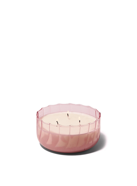 Paddywax Ripple Glass Candle 12oz In Desert Peach From Paddywax