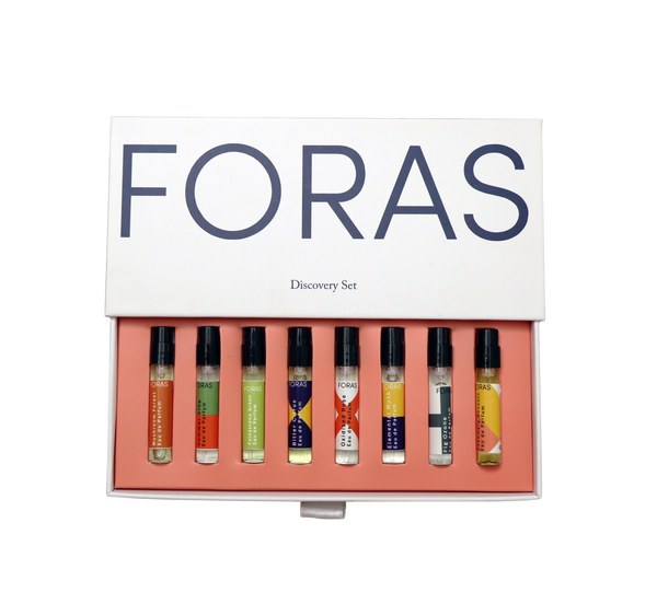 Foras Fragrance and Lifestyle Set of 8 Glass Scent Samples