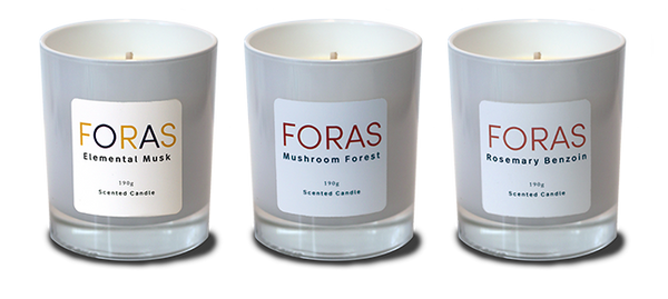Foras Fragrance and Lifestyle Set of 3 Foras Scented Candles