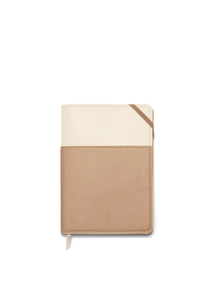 Designworks Ink Vegan Leather Pocket Journal In Taupe From