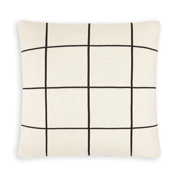 Sophie Home Grid Cushion Cover, Black