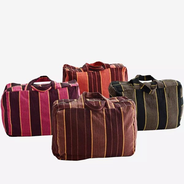 Madam Stoltz Striped Cotton Travel Bag