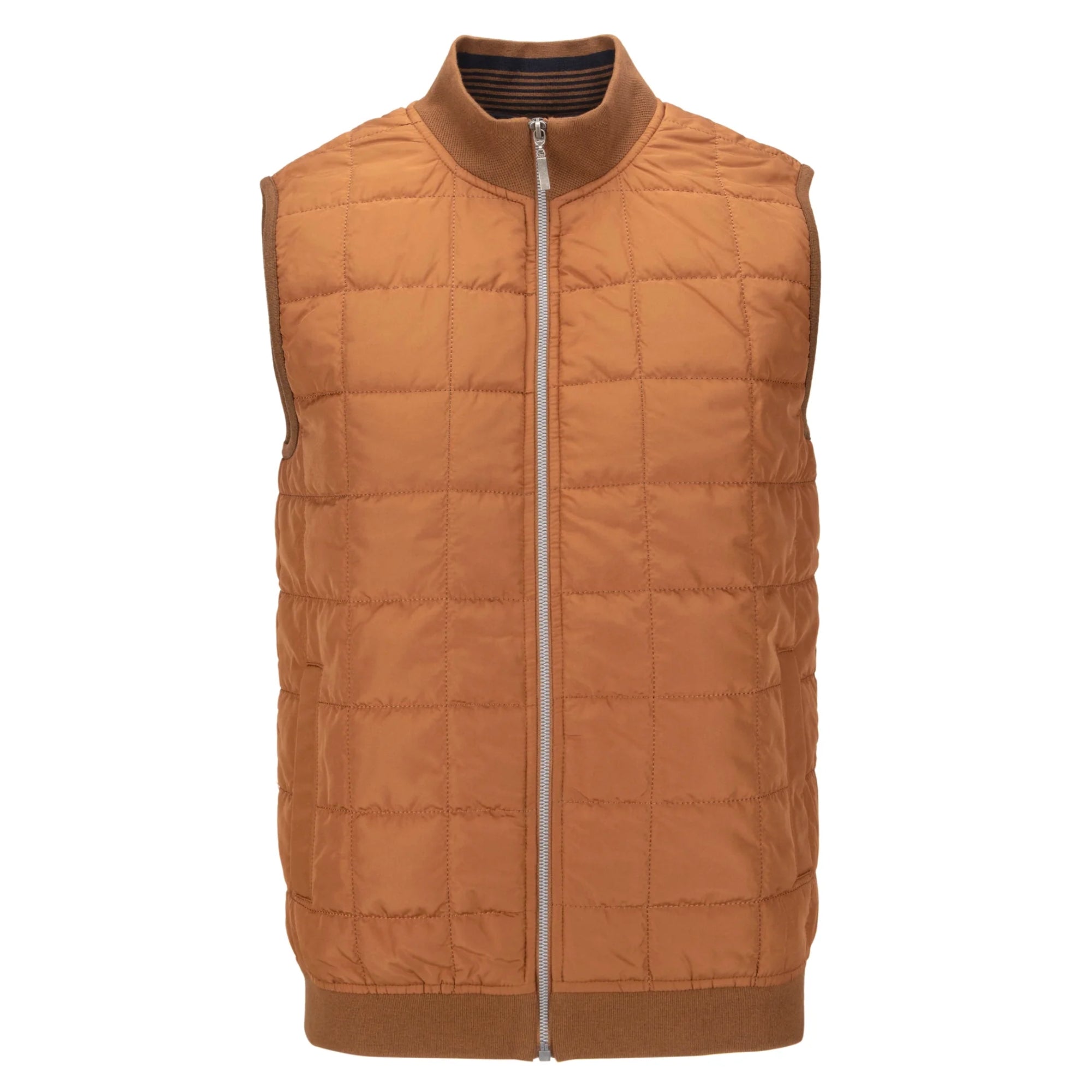 Guide London Lightweight Quilted Gilet - Tan Brown