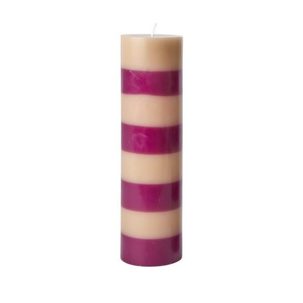 rice Striped Candles - Extra Large