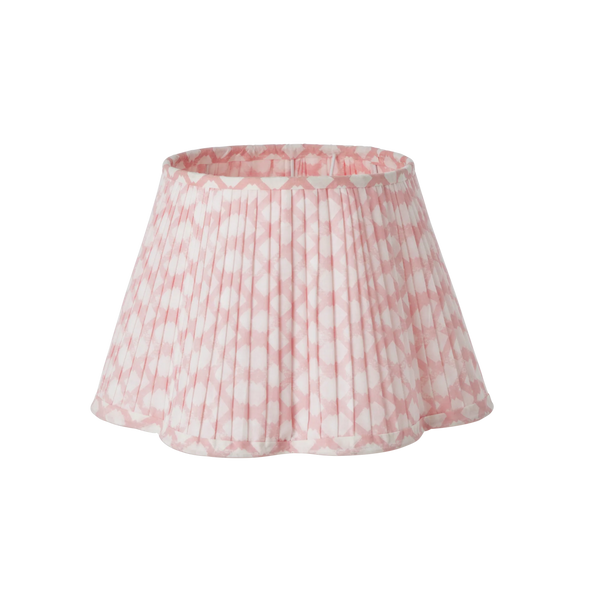 rice Cotton Lampshade In Soft Pink