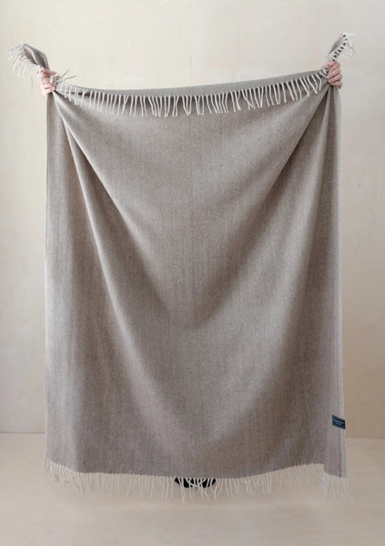 TBCo Wool Blanket In Natural Herringbone | Large